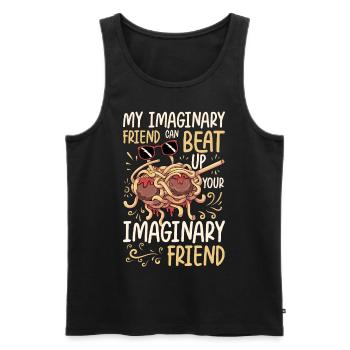 Dabbing Flying Spaghetti Monsters Pastafarian - Men's Premium Organic Tank Top - black - Front - AI Model Male 178 light (178cm)