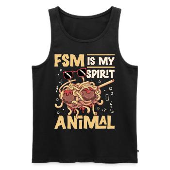 Dab Flying Spaghetti Monster - Débardeur bio Premium Homme - noir - Devant - Michal (187cm)
