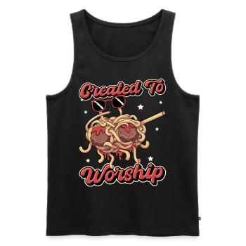 Dab Flying Spaghetti Monster - Débardeur bio Premium Homme - noir - Devant - Michal (187cm)