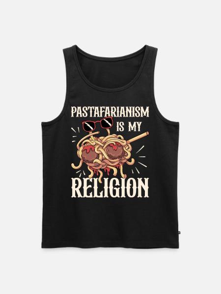 Dabbing Flying Spaghetti Monsters Pastafarian - Men's Premium Organic Tank Top - black