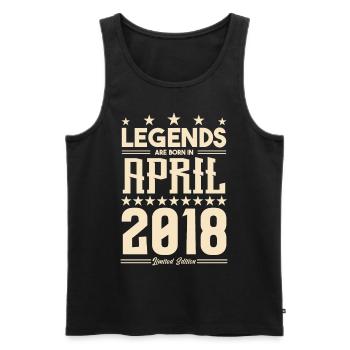 Geschenk Legende April 2018 Geschenk April 2018. April - Männer Premium Bio Tank Top - Schwarz - Vorne - Michal (187cm)