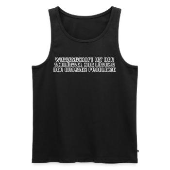 Wissenschaft - Wissenschaft ist der Schlüssel zur - Männer Premium Bio Tank Top - Schwarz - Vorne - Michal (187cm)