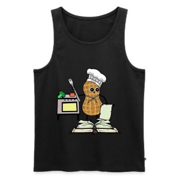 Peanut Cookbook Hobby Chef Cuisinière de cuisine - Débardeur bio Premium Homme - noir - Devant - AI Model Male 178 light (178cm)