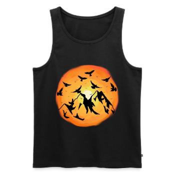 Sunshine Mountains Wilderness Birds Nature Sun - Débardeur bio Premium Homme - noir - Devant - AI Model Male 178 light (178cm)