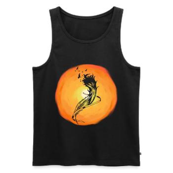 Sonnenschein Wildvögel Vogelschwarm Vögel Sonne - Männer Premium Bio Tank Top - Schwarz - Vorne - AI Model Male 178 light (178cm)