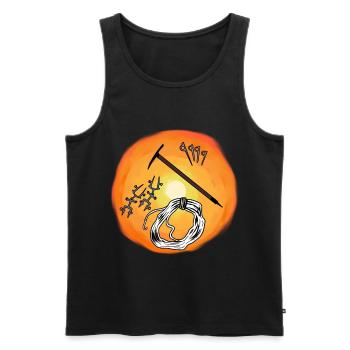 Sonnenschein Bergsport klettern Karabiner Abseilen - Männer Premium Bio Tank Top - Schwarz - Vorne - AI Model Male 178 light (178cm)