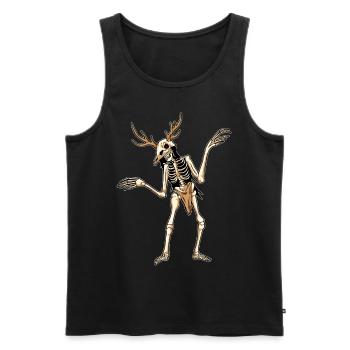 Cryptidcore Aesthetic Wendigo Skeleton - Männer Premium Bio Tank Top - Schwarz - Vorne - AI Model Male 178 light (178cm)