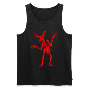Cryptidcore Aesthetic Skeleton Wendigo Cryptid - Männer Premium Bio Tank Top - Schwarz - Vorne - AI Model Male 178 light (178cm)