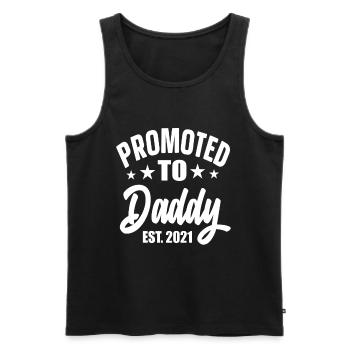 Promu à papa Est 2021 - Débardeur bio Premium Homme - noir - Devant - AI Model Male 178 light (178cm)