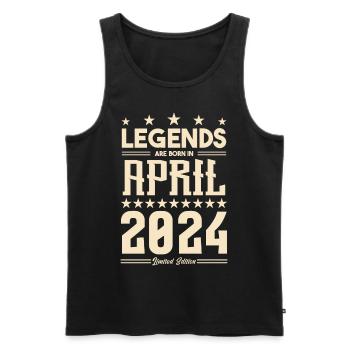 Gift Legend April 2024 gift April 2024. April - Men's Premium Organic Tank Top - black - Front - Michal (187cm)