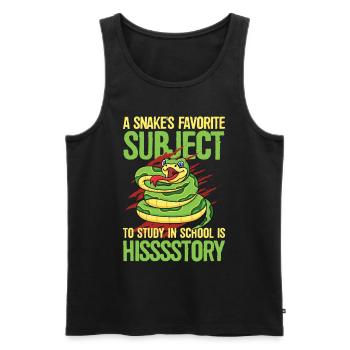 A Snake's Favorite Subject To Study In School - Männer Premium Bio Tank Top - Schwarz - Vorne - Michal (187cm)
