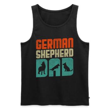 Deutscher Schäferhund - Männer Premium Bio Tank Top - Schwarz - Vorne - AI Model Male 178 light (178cm)