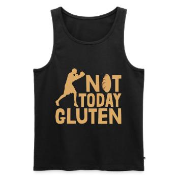 Drôle pas aujourd’hui Gluten pour les amateurs sans gluten - Débardeur bio Premium Homme - noir - Devant - AI Model Male 178 light (178cm)