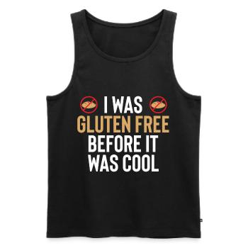 Funny I Was Gluten Free Before It Was Cool For Glu - Männer Premium Bio Tank Top - Schwarz - Vorne - Michal (187cm)
