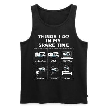Things in my spare time Motorhome Camping - Men's Premium Organic Tank Top - black - Front - Michal (187cm)