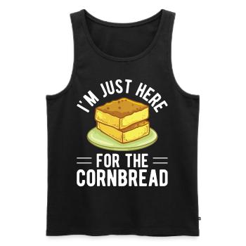 Funny I'm Just Here For The Cornbread For Gluten F - Männer Premium Bio Tank Top - Schwarz - Vorne - Michal (187cm)