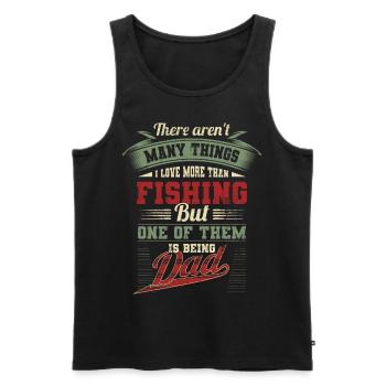 Vatertag Fischen Angeln Papa Geburtstagsgeschenk - Männer Premium Bio Tank Top - Schwarz - Vorne - Michal (187cm)