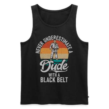 Jiu Jitsu Arts Martiaux Kung Fu & Karaté Jiu Jitsu - Débardeur bio Premium Homme - noir - Devant - Michal (187cm)