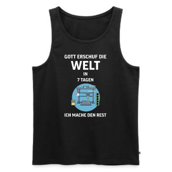 3D Druck Printing CAD PLA Filament 3d drucken - Männer Premium Bio Tank Top - Schwarz - Vorne - AI Model Male 178 light (178cm)