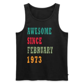 50 Jahre alt, Geburtsspruch - Männer Premium Bio Tank Top - Schwarz - Vorne - Michal (187cm)