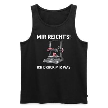 3D Druck Printing CAD PLA Filament 3d drucken - Männer Premium Bio Tank Top - Schwarz - Vorne - AI Model Male 178 light (178cm)