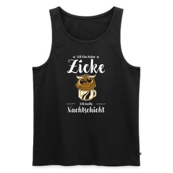 Krankenschwester I Nachteule im Nachtdienst für - Männer Premium Bio Tank Top - Schwarz - Vorne - Michal (187cm)