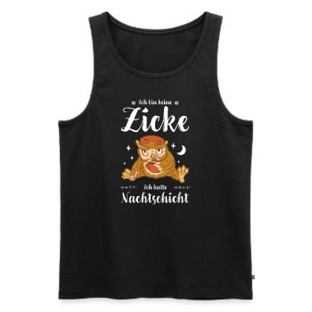 Krankenschwester I Nachteule im Nachtdienst für - Männer Premium Bio Tank Top - Schwarz - Vorne - Michal (187cm)