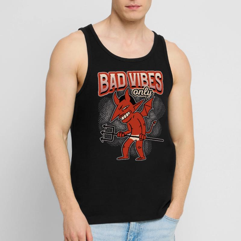 Funny saying with devil-devil, Devil Satan Men's Premium Organic Tank Top
