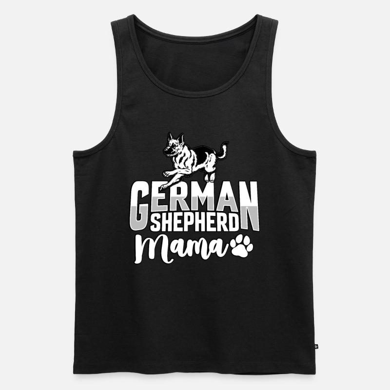 Deutscher Schäferhund Mama - Männer Premium Bio Tank Top - Schwarz