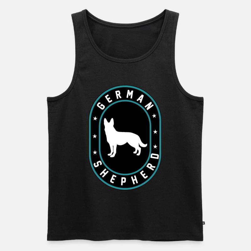 Deutscher Schäferhund - Männer Premium Bio Tank Top - Schwarz