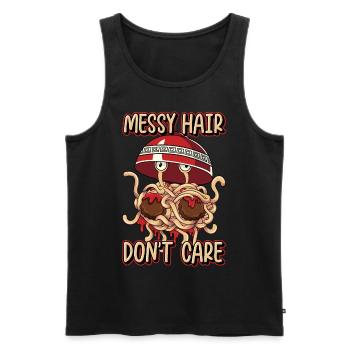 Flying Spaghetti Monster Pastafarian Pastafari - Men's Premium Organic Tank Top - black - Front - AI Model Male 178 light (178cm)