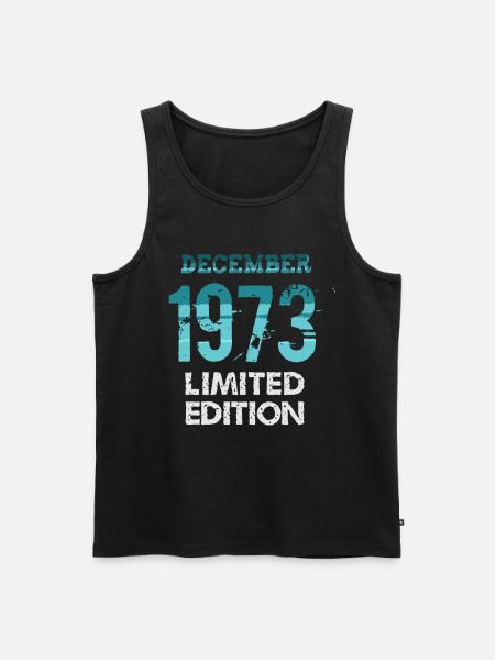 December 1973 Limited Edition - Men's Premium Organic Tank Top - black