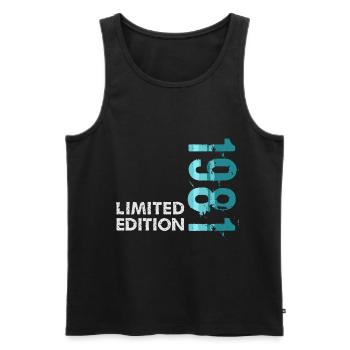 1981 Limited Edition - Männer Premium Bio Tank Top - Schwarz - Vorne - Michal (187cm)