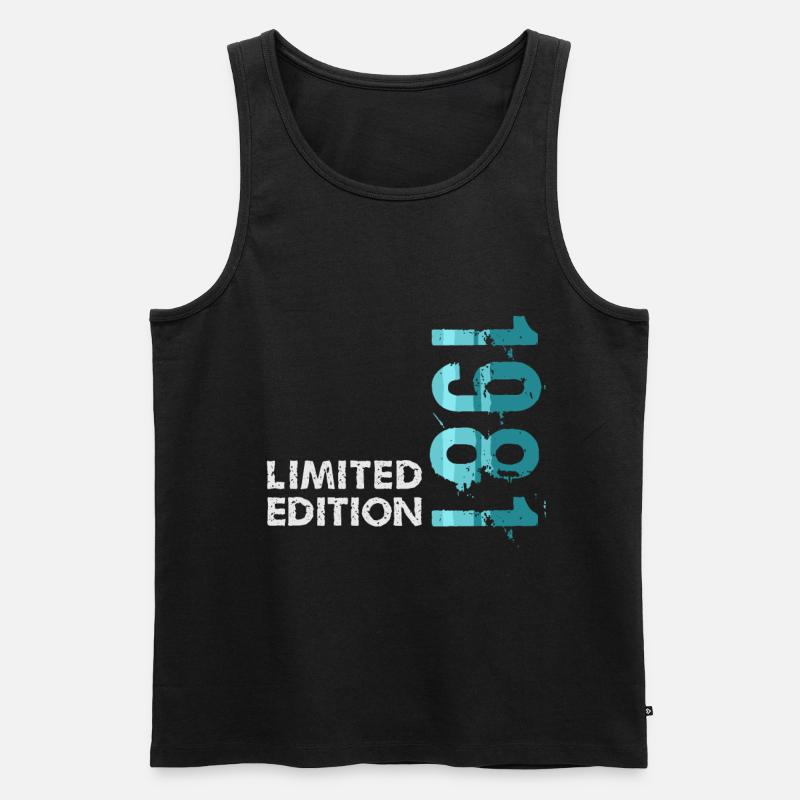 1981 Limited Edition - Männer Premium Bio Tank Top - Schwarz