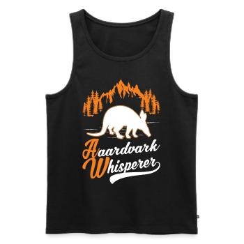 Erdferkel Flüsterer Aardvark Whisperer - Débardeur bio Premium Homme - noir - Devant - Michal (187cm)