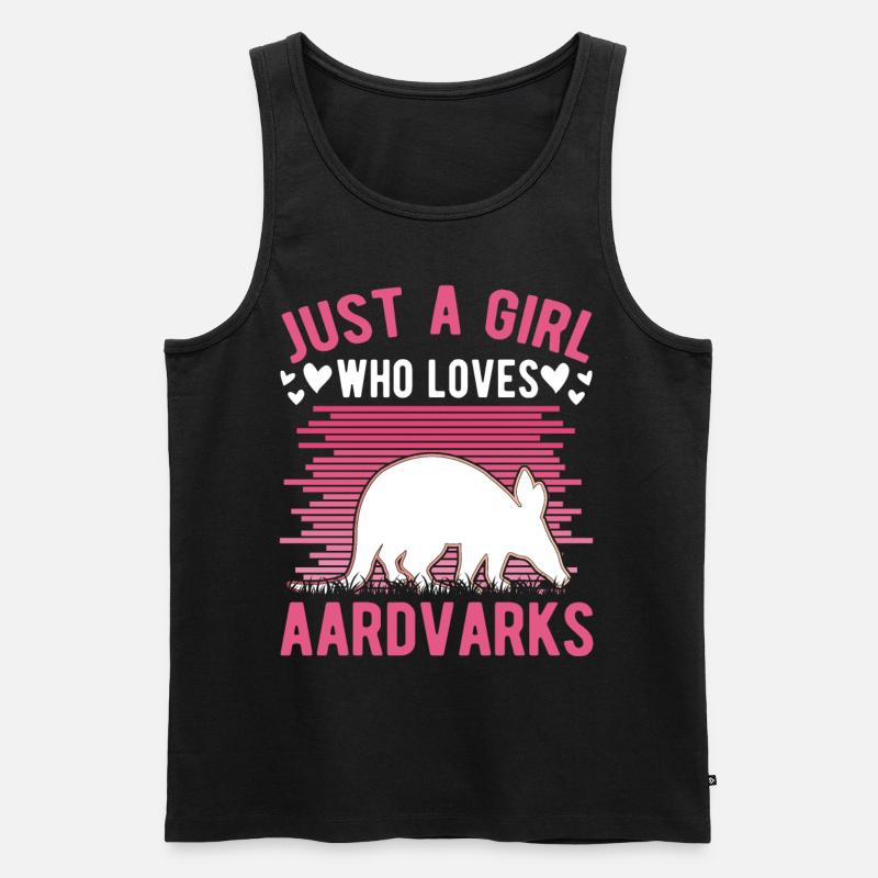 Erdferkel Mädchen Aardvark - Männer Premium Bio Tank Top - Schwarz
