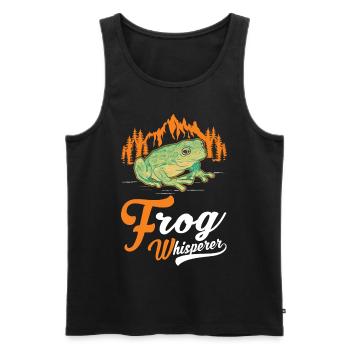 Frosch Flüsterer Geschenk Laubfrosch - Männer Premium Bio Tank Top - Schwarz - Vorne - Michal (187cm)