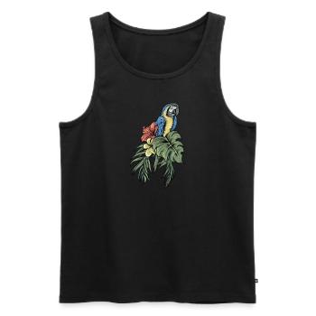 Macaw Parrot I South America Exotic bird for - Men's Premium Organic Tank Top - black - Front - AI Model Male 178 light (178cm)