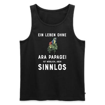 Ara Papagei I Südamerika Exotischer Vogel für - Männer Premium Bio Tank Top - Schwarz - Vorne - Michal (187cm)