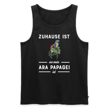 Ara Papagei I Südamerika Exotischer Vogel für - Männer Premium Bio Tank Top - Schwarz - Vorne - Michal (187cm)