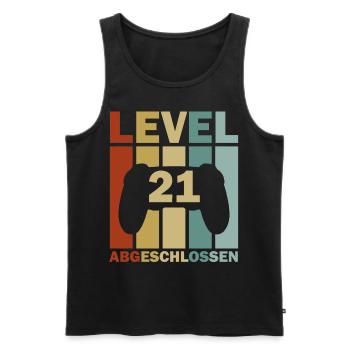 21. Geburtstag Februar Jahrgang 2002 Gamer - Männer Premium Bio Tank Top - Schwarz - Vorne - Michal (187cm)