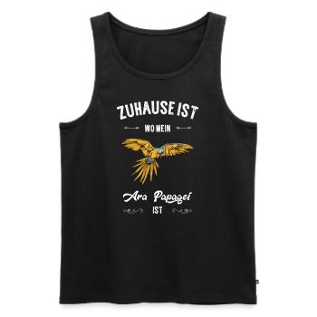Ara Papagei I Südamerika Exotischer Vogel für - Männer Premium Bio Tank Top - Schwarz - Vorne - Michal (187cm)