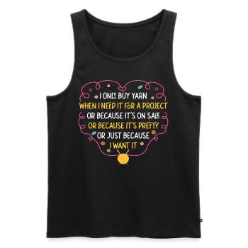 Knitting Knitter I Only Buy Yarn - Männer Premium Bio Tank Top - Schwarz - Vorne - Michal (187cm)