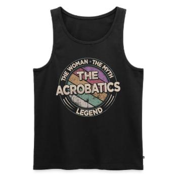 La légende des acrobaties Rétro Gymnastique Femmes Acrobaties - Débardeur bio Premium Homme - noir - Devant - AI Model Male 178 light (178cm)