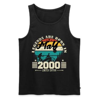 May 2000 Birthday gift May 2000. May 2000. - Men's Premium Organic Tank Top - black - Front - Michal (187cm)