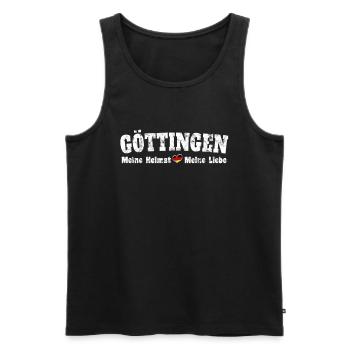 Göttingen Meine Heimat meine Liebe Herz - Männer Premium Bio Tank Top - Schwarz - Vorne - Michal (187cm)