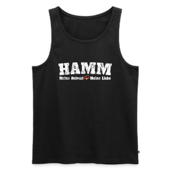 Hamm Meine Heimat meine Liebe Herz - Männer Premium Bio Tank Top - Schwarz - Vorne - Michal (187cm)