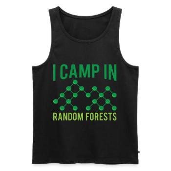 I Camp In Random Forests For Machine Learning Engi - Men's Premium Organic Tank Top - black - Front - AI Model Male 178 light (178cm)