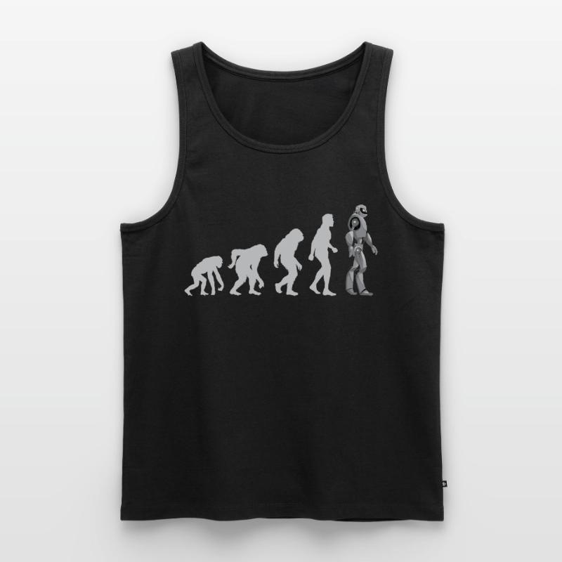 Funny Machine Learning EvolutionFor Machine Learni Männer Premium Bio Tank Top