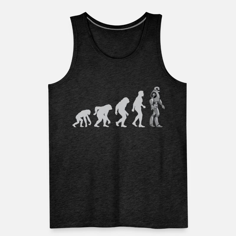 Funny Machine Learning EvolutionFor Machine Learni Männer Premium Bio Tank Top